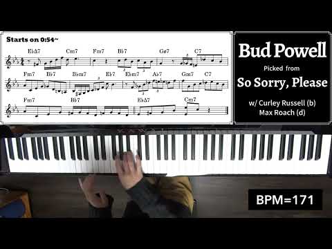 A Lick A Week! 131st Week: Bud Powell's Lick on "So Sorry, Please"