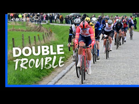 Two Pile-Ups Cause Chaos! | Highlights of Tour Of Flanders 2023 | Eurosport