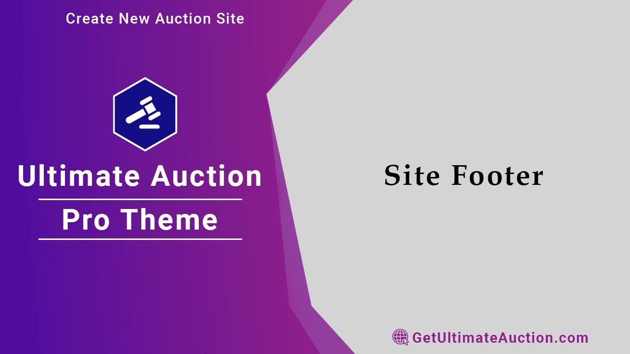 Ultimate Auction Pro - Video 4: Setup the Footer for theme