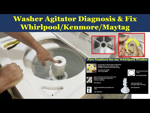 Washing Machine Agitator Fix. Whirlpool Kenmore Maytag top load washer not agitating. Diagnosis DIY.