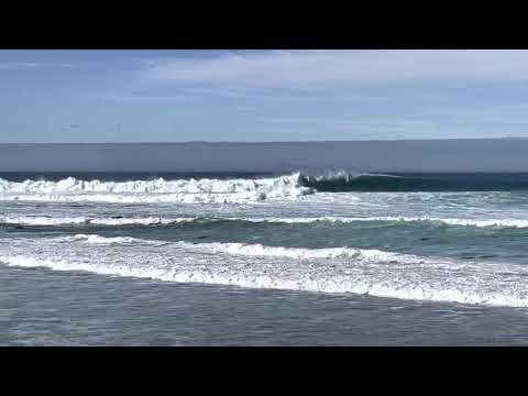 Big waves roll in to Carmel Beach