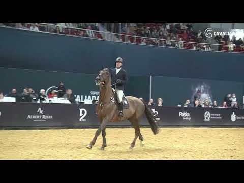 Zwycięskie pokonanie muru przez Marka Lewickiego i ITOULONA B w konkursie Potęgi Skoku (205cm!)