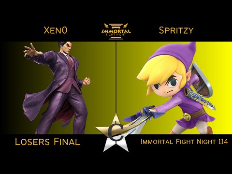 Immortal Fight Night 114 Losers Final - Xen0 (Kazuya) vs Spritzy (Toon Link) Smash Ultimate - SSBU