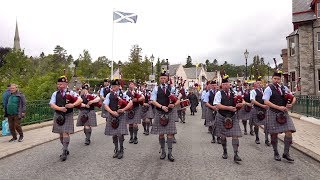 &quot;Scotland the Brave&quot; by the Isle of Cumbrae Pipe Band as they march out of Braemar, Scotland