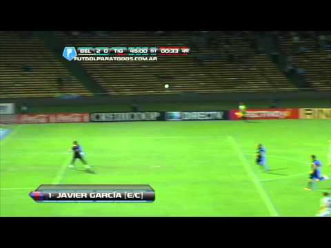 Gol de García (e/c). Belgrano 2 - Tigre 0. Fecha 17. Torneo Inicial 2013. Fútbol Para Todos
