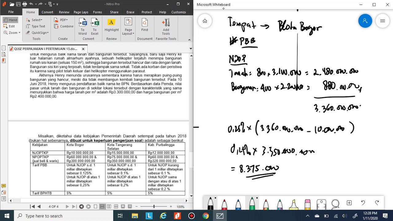 PBB dan BPHTB - Pembahasan Soal Esai PBB dan BPHTB UAS Perpajakan I 2019