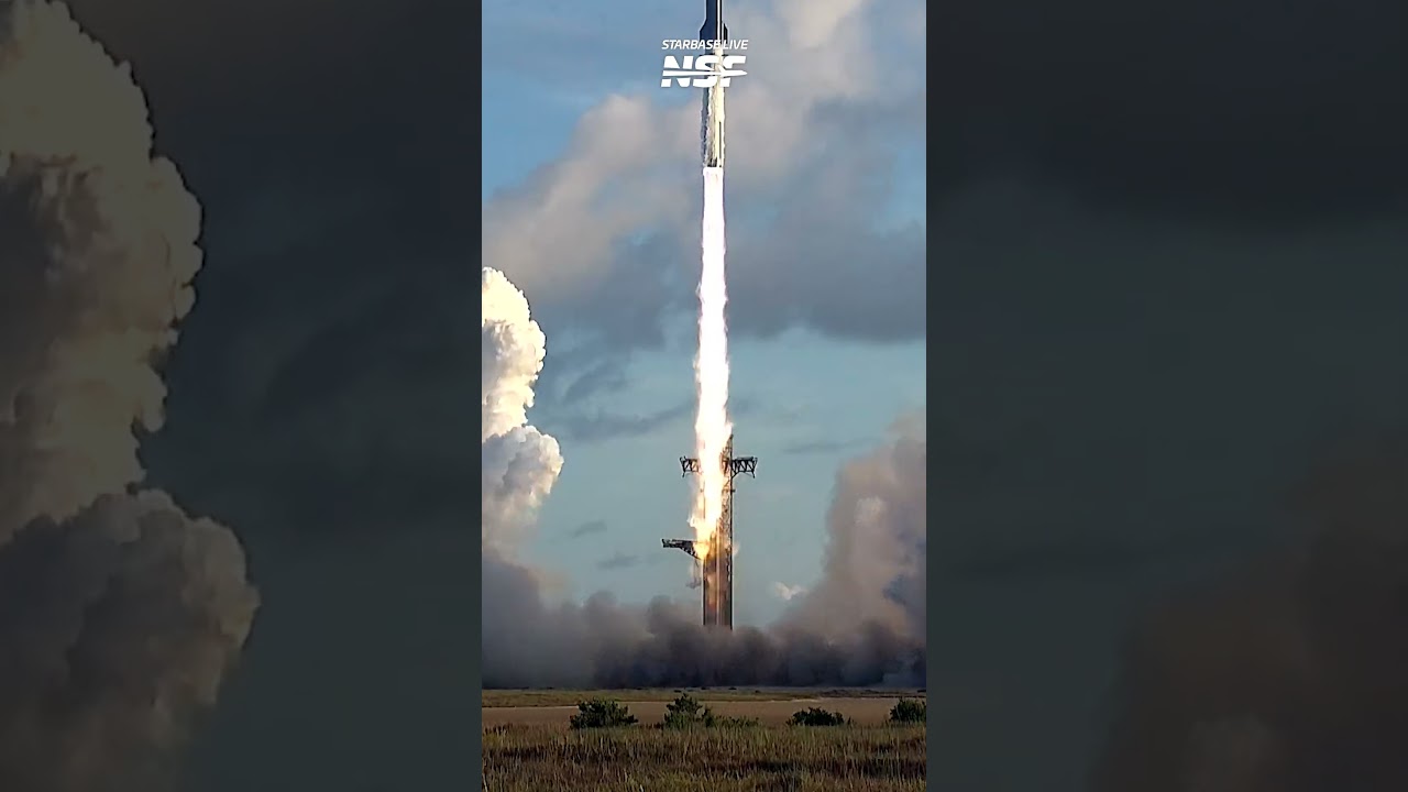 Starship Launches on a BEAUTIFUL Texas Morning! #spacex #starship #space #rocket
