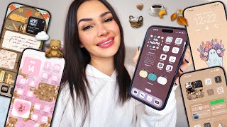 fall home screens in iOS 18! *reacting to your setups* 🤎🍂