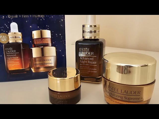 Vídeo relacionado con Estée Lauder - Set Glow Authorities - Suero Advanced Night Repair 7 ml + Primer Futurist Aqua Brilliance 15 ml + Crema Revitalizing Supreme+ Youth Power 15 ml + Bálsamo para Ojos Revitalizing Supreme+
