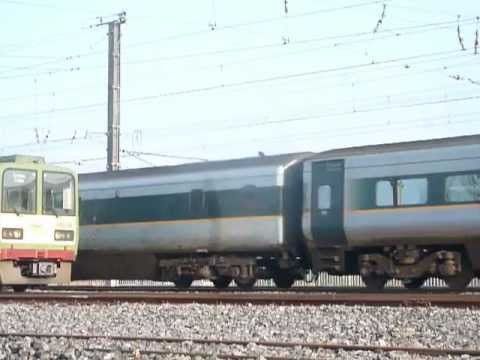 Irish Rail / NIR class 201 (207) + Mk3 Enterprise - Fairview dart depot, Dublin.