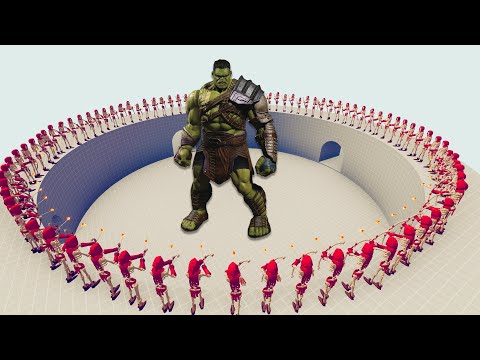 Hulk Gladiator vs Every Ranged Gods Team Tabs - Totally Accurate Battle Simulator