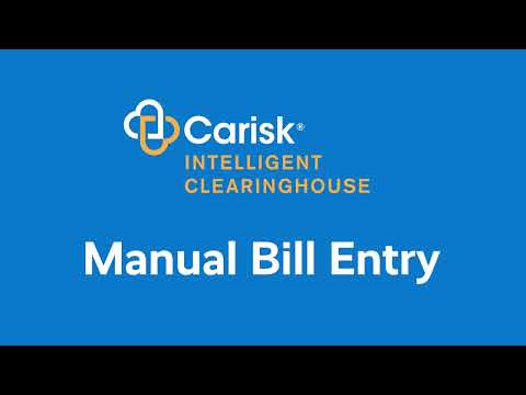 Cic Manual Bill Entry Tutorial