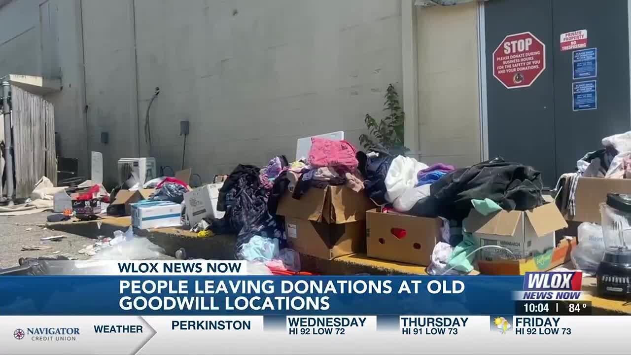 Donations piling up behind old Goodwill location in Biloxi following opening of new store