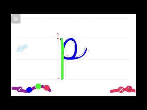 Trazo en la app letra vinculada letra “p”