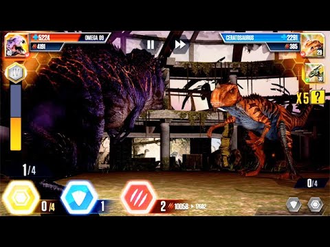 NEW PLAYABLE OMEGA 09 BOSS vs CERATOSAURUS (JURASSIC WORLD)