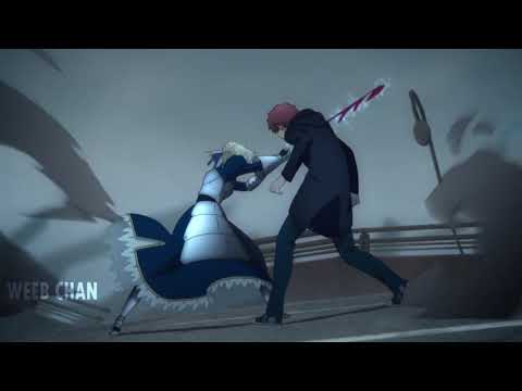 Shirou stabbed by Saber Fate UBW Episode 12