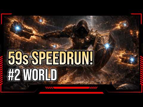 Diablo 4 | #2 WORLD Flash Hammerdin Paladin 🔥 INSANE SPEEDRUN 0’59 | Pit 100 💀