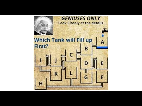 12 Tanks puzzle  - Which Tank will fill first?