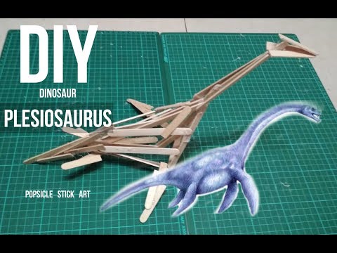 DIY how to make Dinosaur Plesiosaurus with Pospsicle/  Ice Cream  Stick