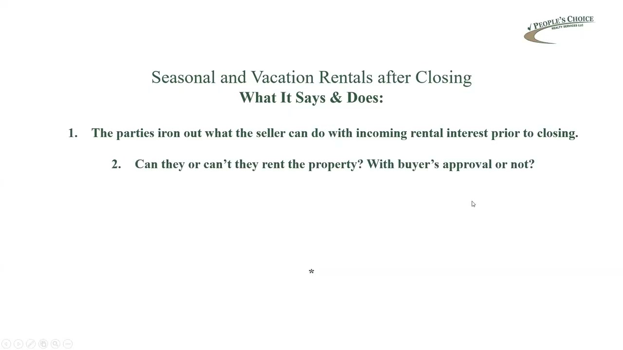 Rider DD - Seasonal/Vacation Rentals
