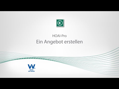 HOAI-Pro - Schnell ein Angebot erstellen
