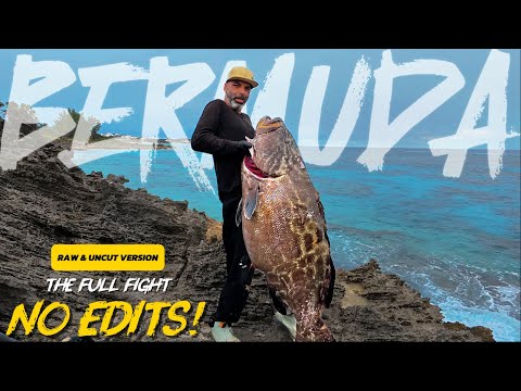 [RAW Footage] PSYCHO Hand Lining a 100lb Monster from Shore - Full Uncut Fight!