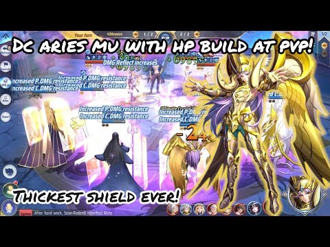 Saint Seiya: Awakening (KOTZ) - Trying DC Aries Mu with Full HP Build as Shield Tank at PvP!