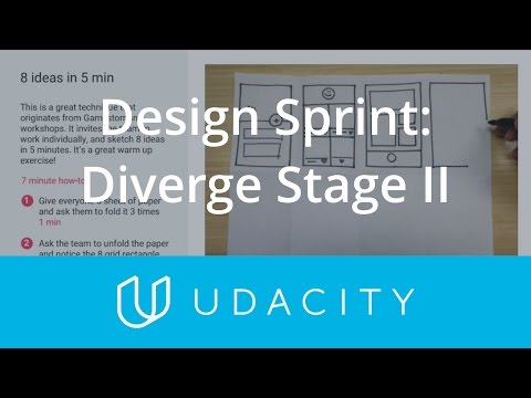 Diverge Stage: Crazy 8's | Design Sprint | Product Design | Udacity
