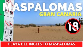 Maspalomas Gran Canaria Canarias We walked from Playa del Ingles to Maspalomas Beach through Maspalomas dunes Sunny Morning 23C 1100