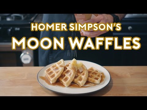 Brown Butter Waffles with Caramel Sauce