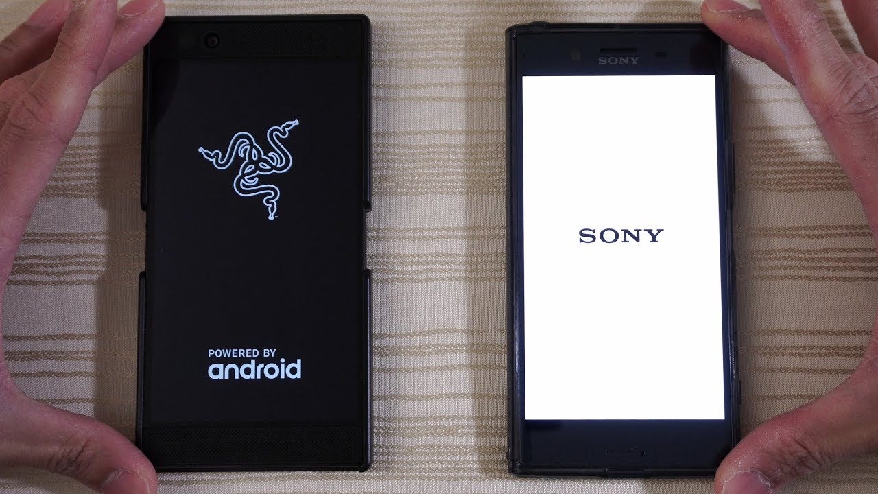 Razer Phone vs Sony Xperia XZ Premium with Oreo - Speed Test! (4K)