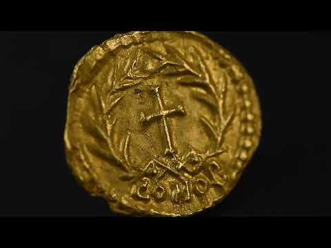 Julius Nepos, Tremissis, 474-475, Uncertain mint, Extremamento rara, Dourado