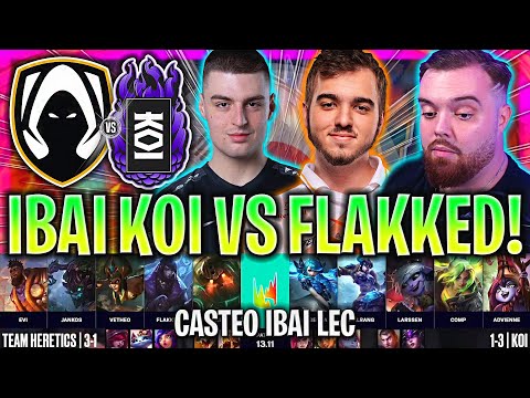 IBAI CASTEA AL MEJOR FLAKKED CONTRA KOI! *MUY ÉPICO* | TH vs KOI LEC VERANO 2023 ESPAÑOL LVP