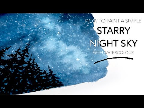 How To Paint A Simple Starry Sky For Beginners
