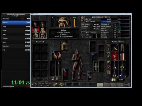 Wizardry 8 expert ironman Any% speedrun (2:14:22) uncommented