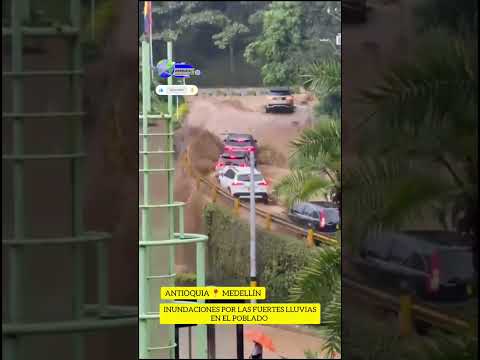 🚨🌧 Emergencia en el sector Poblado Medellín por las fuertes lluvias