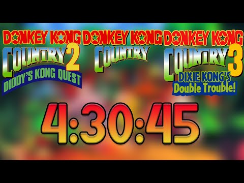 Donkey Kong Country Trilogy Speedrun (306%) em 4:30:45