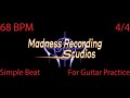 Practice Drum Beat 68 BPM | Guitar Backing