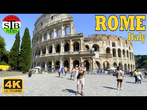 Rome 🇮🇹 Italy Colosseum 2022 Summer Walking tour in Rome, Colosseo [24 min] 4k UHD