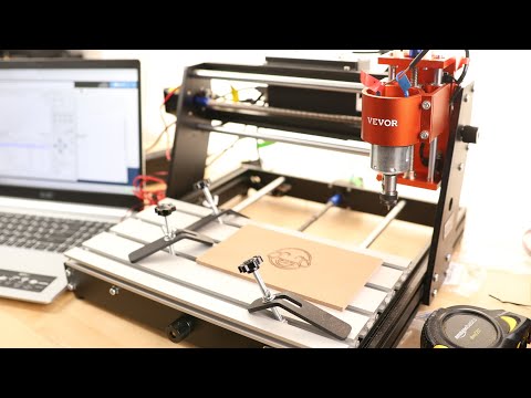 VEVOR CNC Router Machine, 120W 3 Axis GRBL Control Wood Engraving Carving Milling Machine Kit