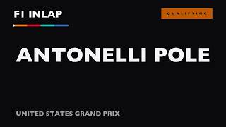 United States Qualifying - Antonelli Pole, And He's One Race From The Title