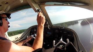 preview picture of video 'Phillips Wis, airport to water takeoff & landing'