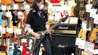 Video thumbnail for Epiphone Original Collection Flying V Olive Drab Green #21041530474 Tone Check by Ochanomizu Kurosawagakki