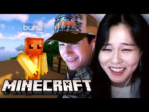 39daph Plays Minecraft - w/ Aceu Part 1