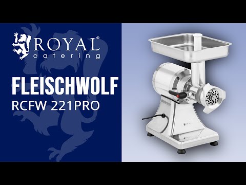 Video - Fleischwolf - 220 kg/h - Royal Catering - 735 W