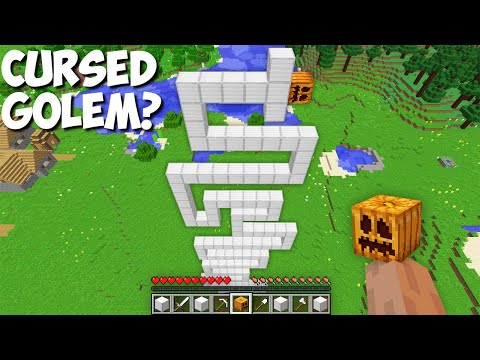 What if YOU SPAWN A SUPER CROOKED CURSED GOLEM in Minecraft ? MOST STRANGE IRON GOLEM !