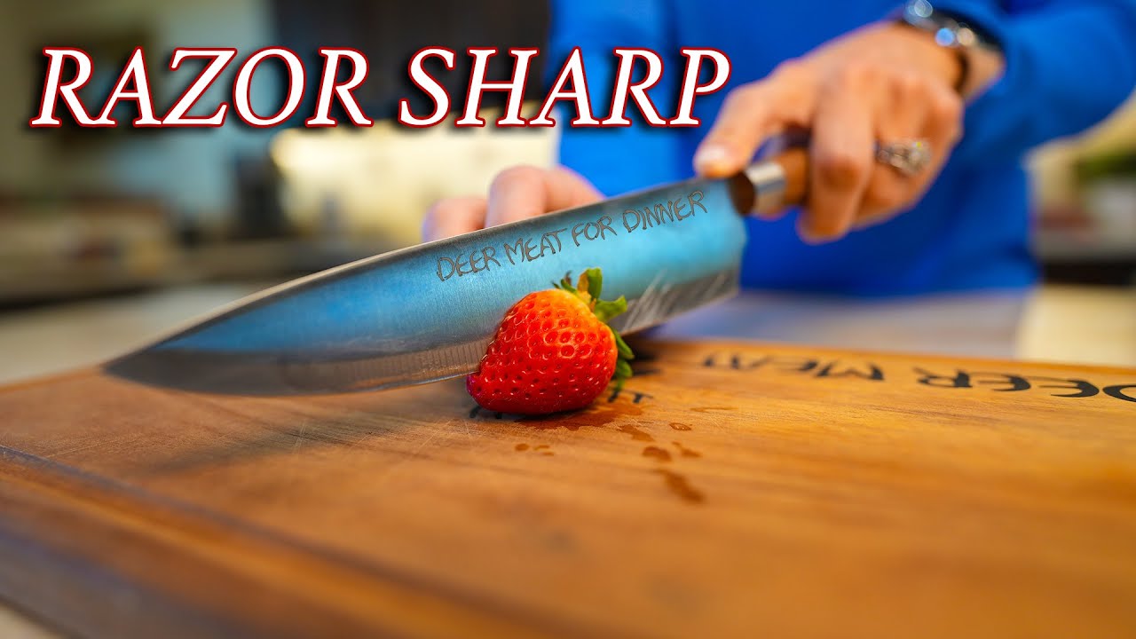 How to Sharpen a Knife! Very DULL to RAZOR SHARP Less than a Minute!