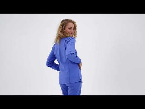 Women's Daisy Snap Front Warm-Up Solid Scrub Jacket | Healing