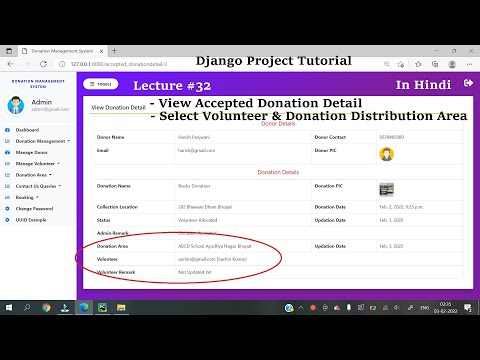 32 Python Django Project || Donation Management System || Hindi