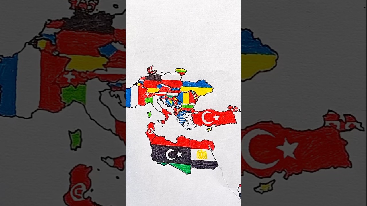 Draw Flag Map of Belarus 🇧🇾 #belarus #mapartist